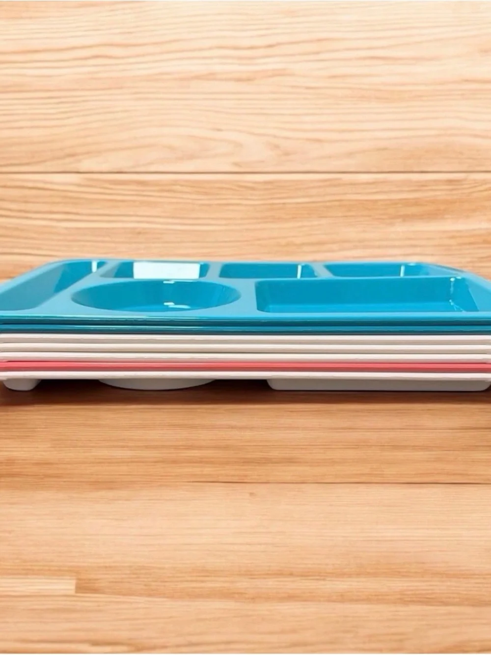 Tucker Lunch trays Compartment Set of 7- Teal & Cream and a pink
